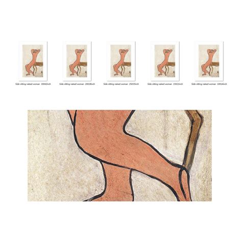 Side Sitting Naked Woman Sanyu Oil Painting Wall Art Picture Print Wall Decoration Picture