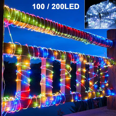 100LED Solar Lichterschlauch Party Lichtschlauch Außen Innen IP65