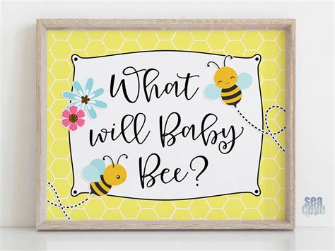 Bee Gender Reveal Party What Will Baby Bee Gender Reveal Etsy