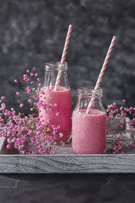 Cremiger Erdbeer Himbeer Smoothie Food With Love