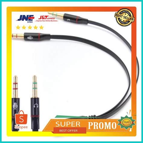 Jual Splitter Audio Jack 3 5mm Female Ke Dual 3 5mm Male HiFi Mic Hear