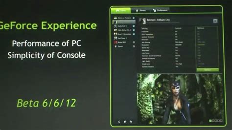 Nvidia's GeForce Experience will optimize your game's graphics settings ...