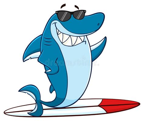 Shark Surfing Stock Illustrations – 2,085 Shark Surfing Stock ...