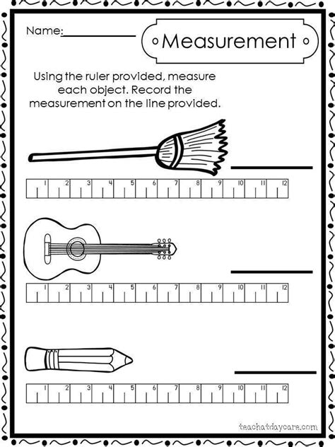 10 Printable Measuring With A Ruler Worksheets Download Now Etsy Measurement Worksheets