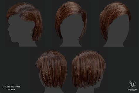 3d Model Real Time Hair 001 Vr Ar Low Poly Cgtrader