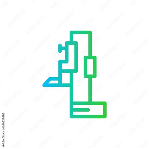 Height Gauge Measurement Icon With Black Outline Style Measure Gauge