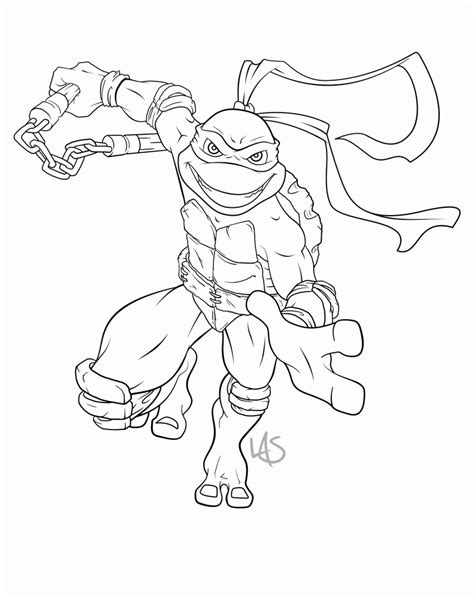 Ninja Turtles Michelangelo Coloring Page Coloring Nation