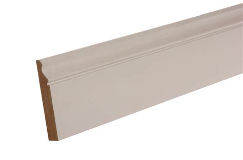 Primed White Mdf Ogee Skirting Board L M W Mm T Mm