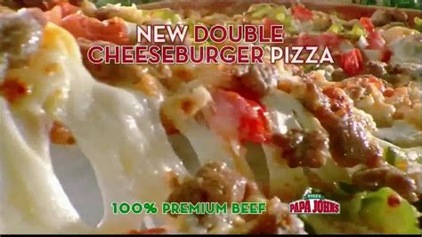 Papa Johns Double Cheeseburger Pizza Tv Spot Ispottv