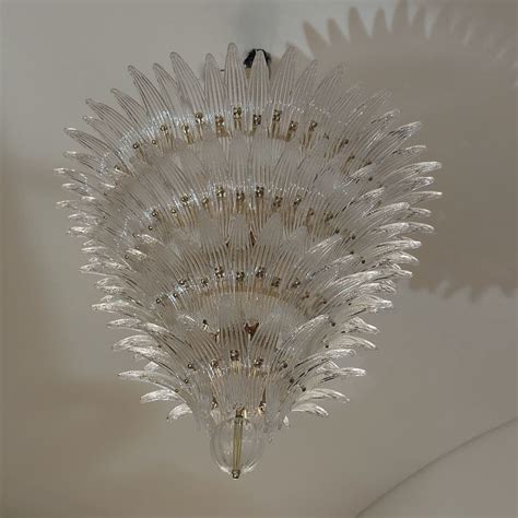 Art Deco Style Chandelier PALME BOTTEGA VENEZIANA Crystal 12