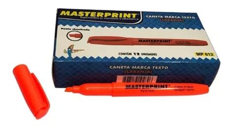 Caixa 12 Unid Laranja Marca Texto Masterprint