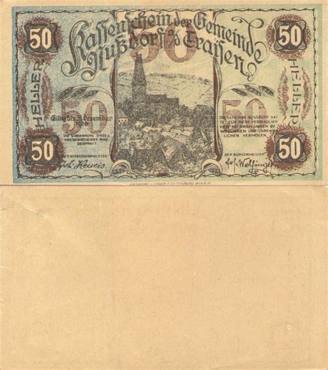 Banknote World Educational Austria Notgeld Heller Banknote