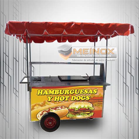 Carro Hot Dogs Hamburguesas Carrito Puesto Carreta Meinox 1020000