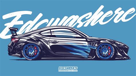 Toyota Supra Edc Graphics Side View Jdm Toyota Japanese Cars