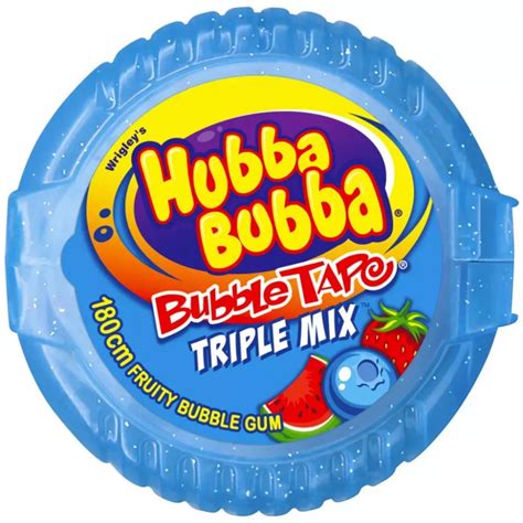 Жевательная резинка Hubba Bubba Mega Long клубника черника арбуз