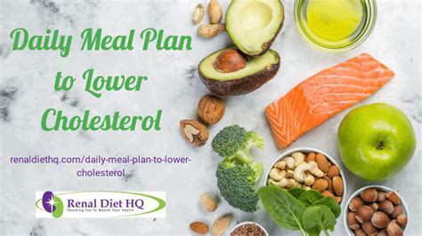 Daily Meal Plan To Lower Cholesterol Renal Diet Menu Headquarters