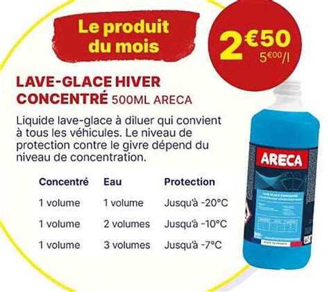 Promo Lave Glace Hiver Concentr Ml Areca Chez Carter Cash