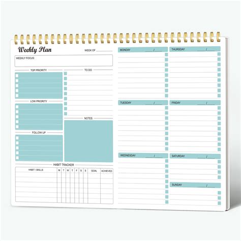 Amazon Bliss Collections Weekly Planner New Week New Goals