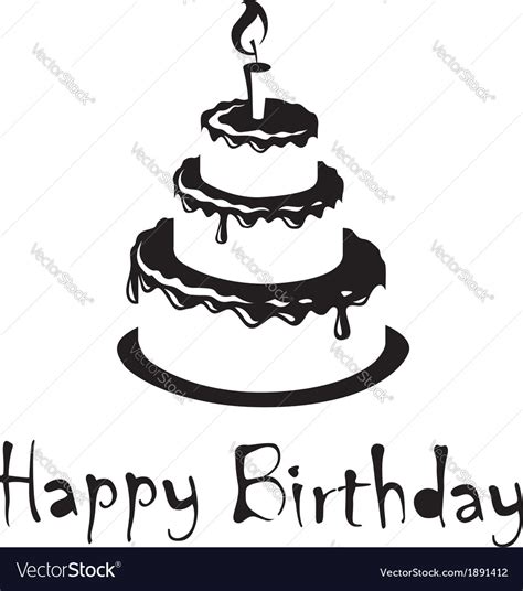 Birthday cake Royalty Free Vector Image - VectorStock