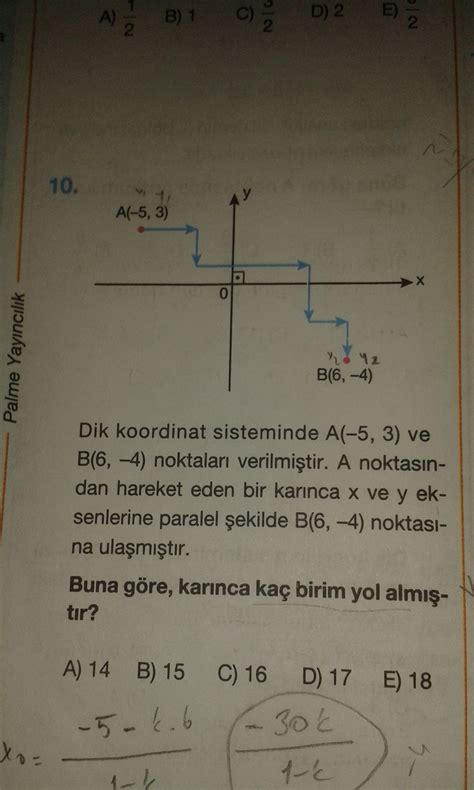 10 Sınıf Analitik Geometri Konusu Cozumlu Yapin Lütfen Eodev