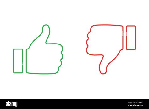 Like And Dislike Icons Set Thumbs Up And Thumbs Down Vector