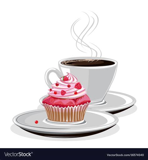 Coffee Mug And Cupcake Royalty Free Vector Image