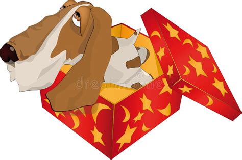 Dog In A Box Stock Vector Illustration Of Color Childhood 12169643