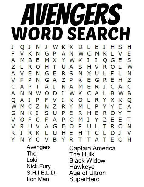 Movie Word Search Activity Shelter