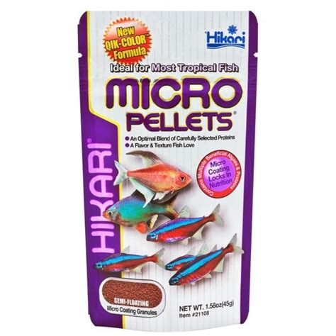 Hikari Micro Pellets Semi Floating Aquarium Fish Food 45g Aquarium