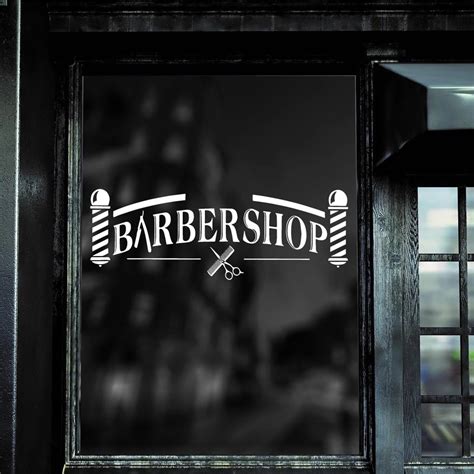 Barber Shop Wall Decal Window Sticker Beauty Salon Woman Face Hair Salon