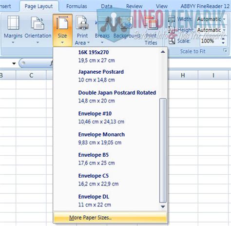 Cara Membuat Ukuran Kertas F4 Di Excel 2010 Guru