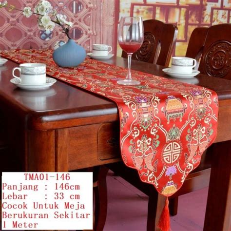 Promo Taplak Meja Table Runner Premium Imlek Naga 2024 Dekorasi Sincia