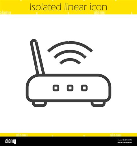 Wi Fi Router Linear Icon Thin Line Illustration Wifi Signal Contour