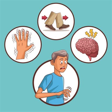 Parkinsons Disease Infographics Elements Elderly Vector Image