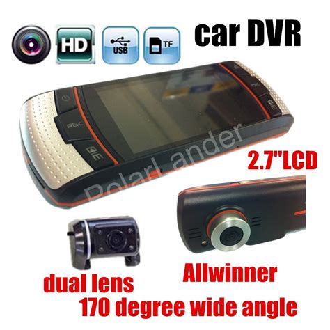 Noche visión A1 Dual de la lente del coche DVR Allwinner Chipset FullHD