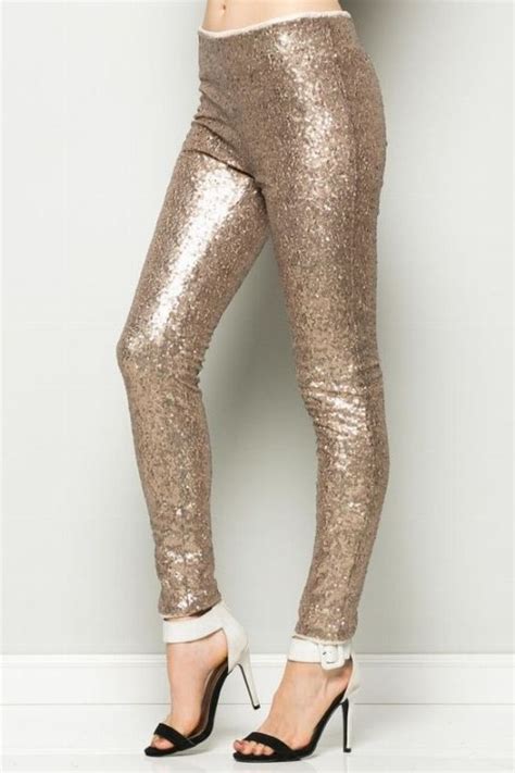 Gold Sequin Legging Sequin Leggings Gold Sequin Leggings Fashion