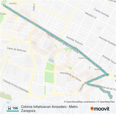 Ruta 166 Horarios Paradas Y Mapas Cetram Metro Zaragoza Metro