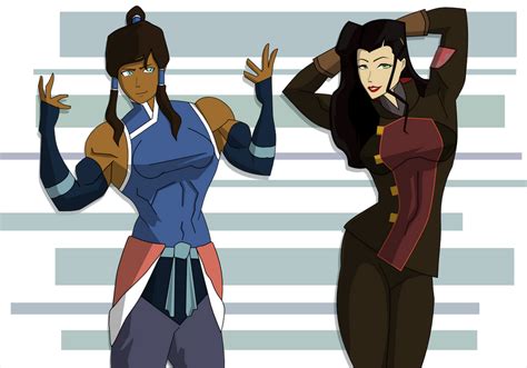 Korra And Asami Pose Down By Br33zr On Deviantart