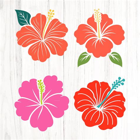 Hibiscus Svg Hibiscus Flower Svg Flower Svg Bundle Hawaiian Svg