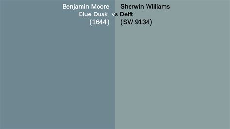 Benjamin Moore Blue Dusk Vs Sherwin Williams Delft Sw