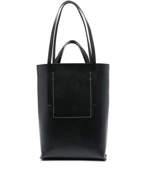 Rick Owens Medium Leather Tote Bag In Black For Men Lyst