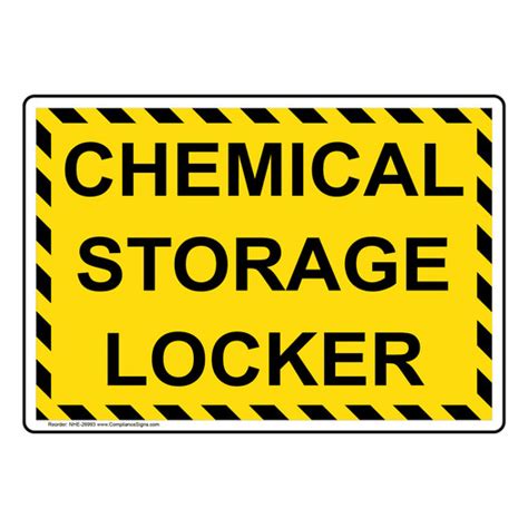 Hazmat Chemical Sign - Chemical Storage Locker