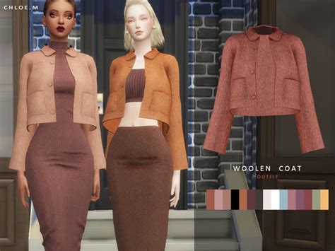 Chloem Woolen Coat The Sims Catalog