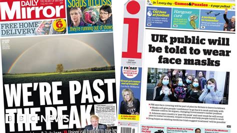 Newspaper Headlines Road Map For Lockdown Exit As Uk Passes Virus