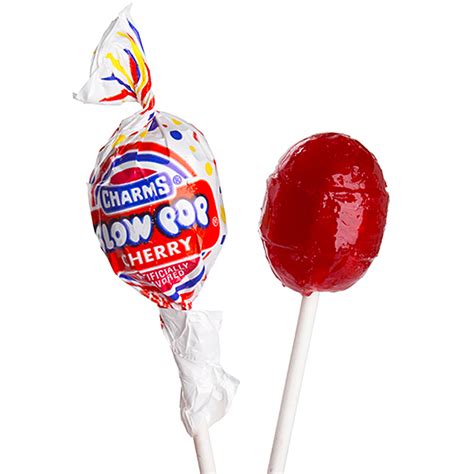 Charms Cherry Blow Pop Lollipop With Bubble Gum Centre 184g Lolly