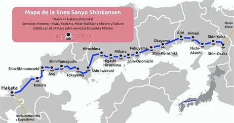 La Línea Sanyo Shinkansen Alta Velocidad Entre Osaka Y Hakata