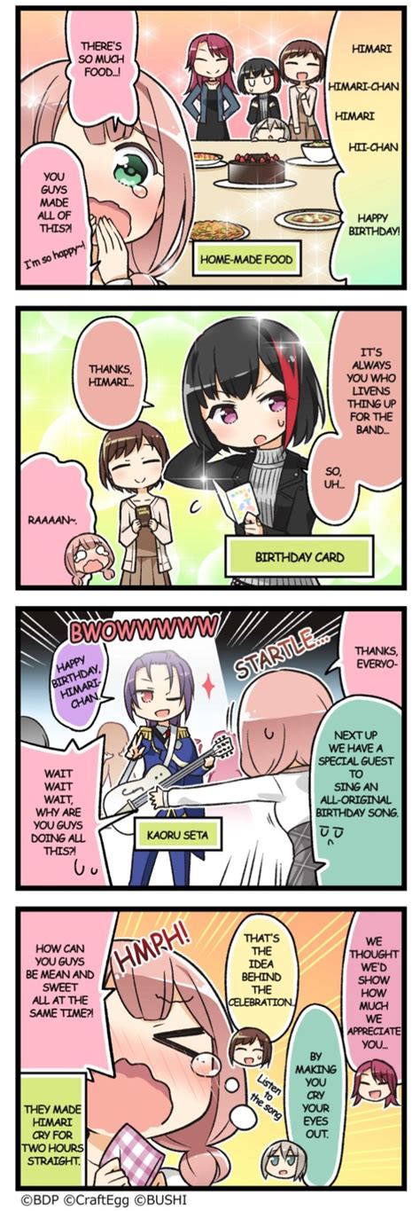 Safebooru 4koma 6 Girls Aoba Moca Bang Dream Blush Cake Comic