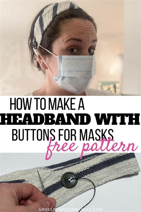 How To Make A Headband With Buttons For Masks Free Pattern Diy