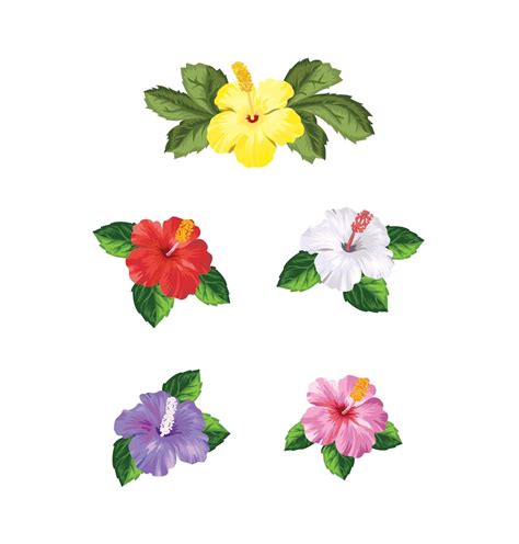 Hibiscus Flower Decals Premium Fabric Art Car Decal Peel And Stick Wall