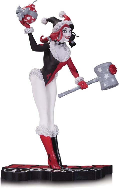 Amazon Dc Collectibles Harley Quinn Red Black And White Holiday